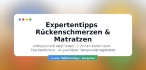 Die 5 besten Matratzen bei Rückenschmerzen